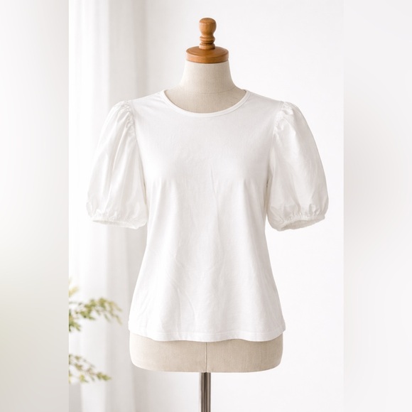 H&M Tops - H&M White Puff Sleeve Blouse Size 3XL